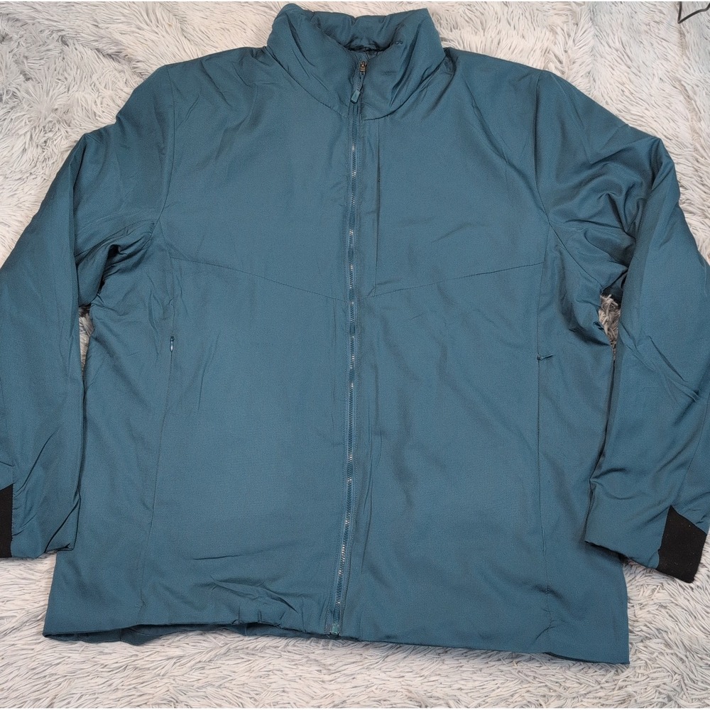 Marc Russo Jacket Womens XXL Teal Hybrid Coat Zip Up Pockets Soft Cozy‎ New
